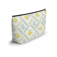 Lemon Tile Accessory Pouch w T-bottom in Green
